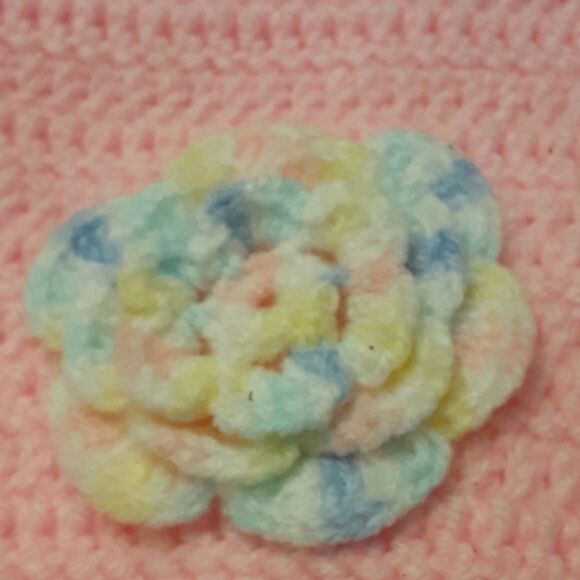 Pink handmade knit purse - Picture 6 of 7